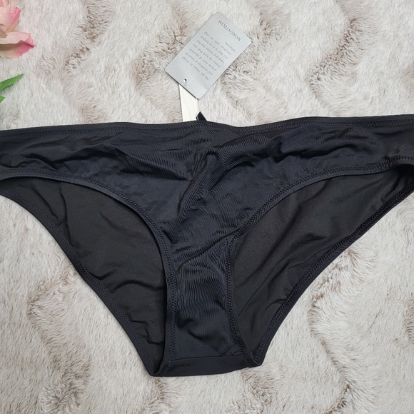 Madewell Second Wave Hipster Bikini Bottom In True Black NWT Size XL - Picture 5 of 12